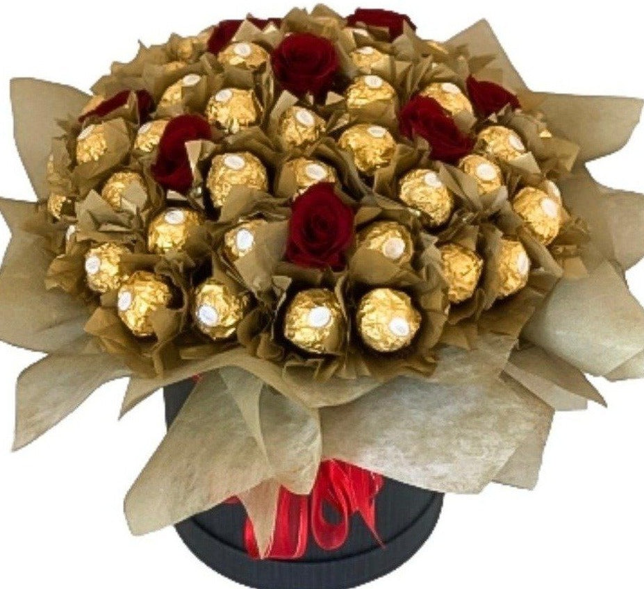 Box Chocolate With Roses – Flowers Box London