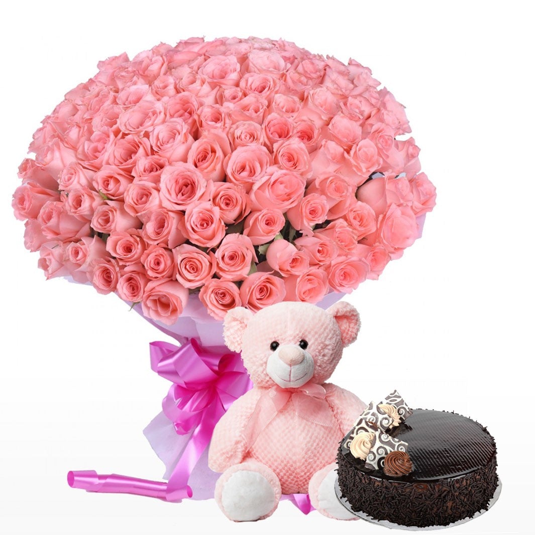 Bear sale rose bouquet