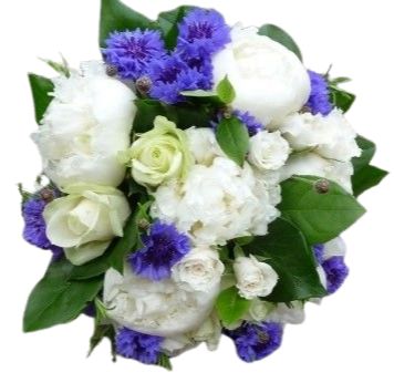 Beauty of White and Blue Bouquet