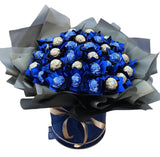 Blue and Black Wrapped Luxe Box Of Chocolate