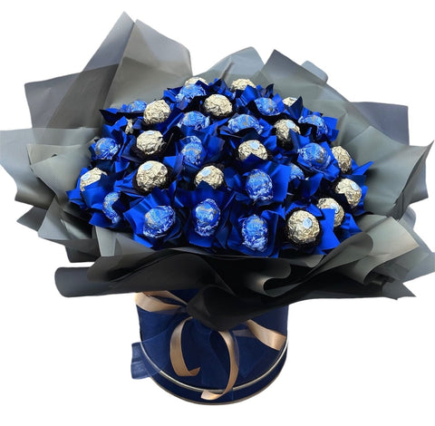 Blue and Black Wrapped Luxe Box Of Chocolate