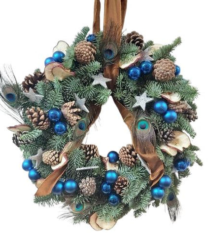 Blue Winter Wonderland Wreath