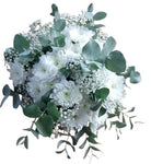 Bouquet of Chrysanthemum with Gypsophilum and Ecualiptus