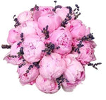 Bouquet of Peonies with Fragrant Lavender