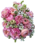 Bouquet of Ranunculus with Lilac and Garden Roses