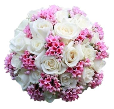 Bouquet of Roses and Pink Bouvardia