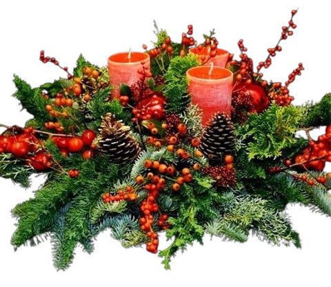 Bright Orange Holiday Ceneterpiece