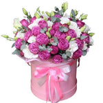 Cerise Spray Roses with Lisinthus Delightful Box