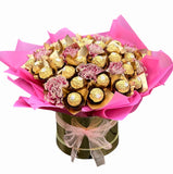 Charming Box of Chocolates with Carnations