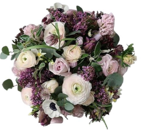 Charming Fragrant Pink and Purple Bouquet