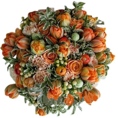 Charming Peach and Orange Bouquet