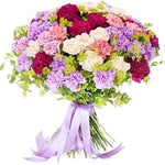 Colorful Carnations Bouquet with Bupleurum