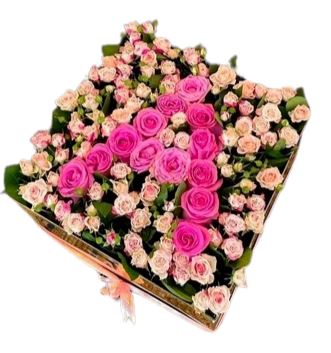 Cute Inicial Box of Spray Roses