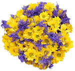 Daisy Chrysanthemum in Purple Limonium Bouquet