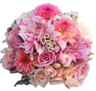 Delicious Bouquet of Dahlia and Pink Roses