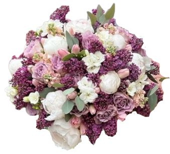 Fabulous Bouquet of White and Lavender Blooms