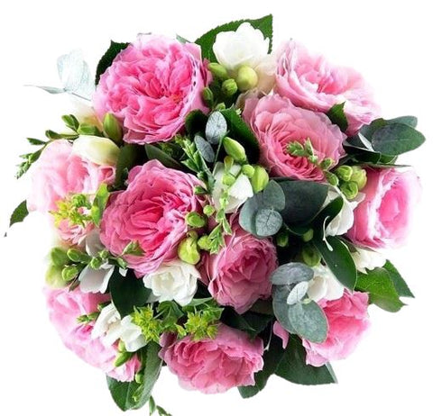 Garden Roses with Freesias Bouquet