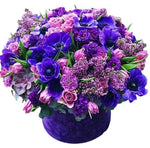 Gorgeous Purple Box of Fragrant Lilac and Anemone