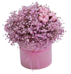 Gypsophila Box with Cotton Decor