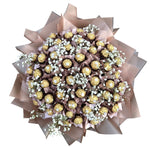 Rose Gold Chocolate Box with Gypsophila