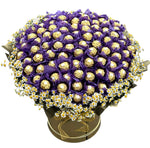 Luxe Chocolate Box in Purple with Tanacetum