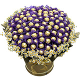 Luxe Chocolate Box in Purple with Tanacetum