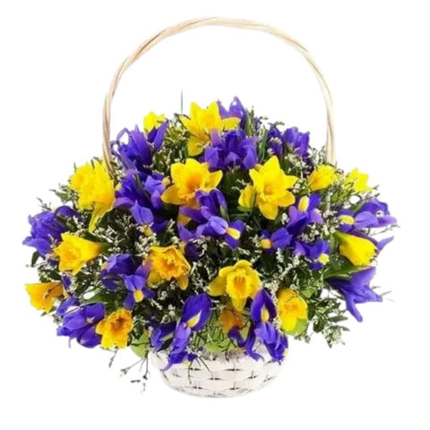 Iris and Daffodils in the Basket