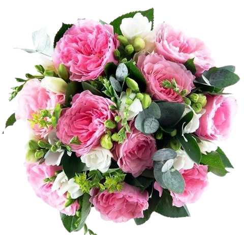 Garden Roses with Freesias Bouquet