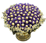 Luxe Chocolate Box in Purple with Tanacetum