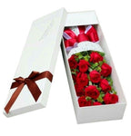 Luxury Dozen Roses with Bupleurum Gift Box