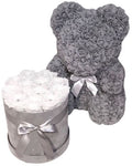 Luxury Gift Set of Infinity Roses in a Box with Rose Teddy Bear