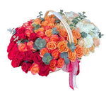 Luxury Gradient Roses in Basket