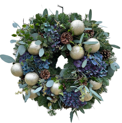 Luxury Hydrangea Christmas Wreath