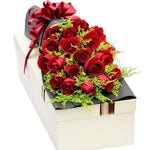 Luxury Roses with Solidago Box