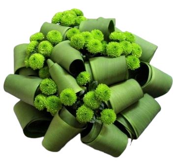 Modern Green Santini Chrysanthemum Bouquet