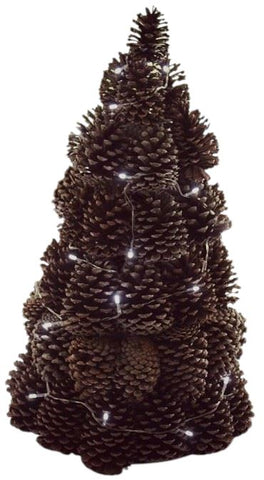 Natural Cones with Lights Xmas Tree: Long - Lasting Decor