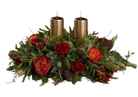 Orange and Gold Festive Centerpiece