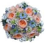 Peach and Blue Fragrant Bouquet