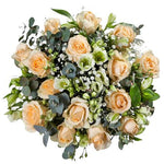 Peach Roses with Alstromeria and Lisianthus Bouquet