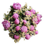 Peonies and Daisy Tanacetum Bouquet