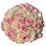 Pink and White O'Hara Garden Roses Bouquet