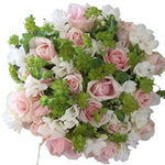 Pink Sweet Avalanche Roses with Freesias Bouquet