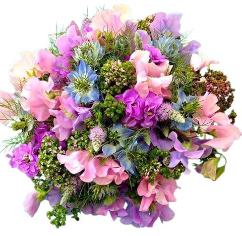 Pink Sweet Pea with Nigella Bouquet
