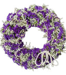 Purple Limonium and Gypsophila Wreath