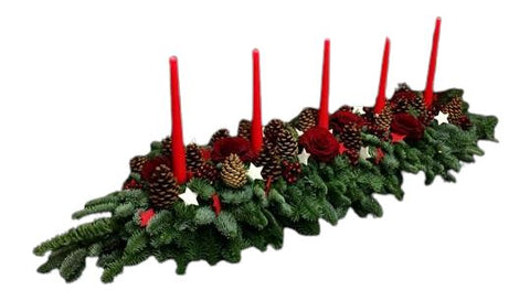 Rafined Red Christmas Centerpieces