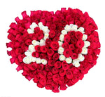 Red and White Roses Box with Numbers