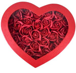 Red Heart Box with Red Scented Forever Roses