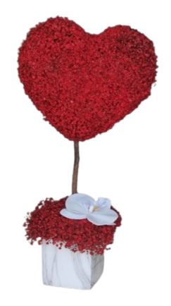 Romantic Gypsophila Heart Arrangement