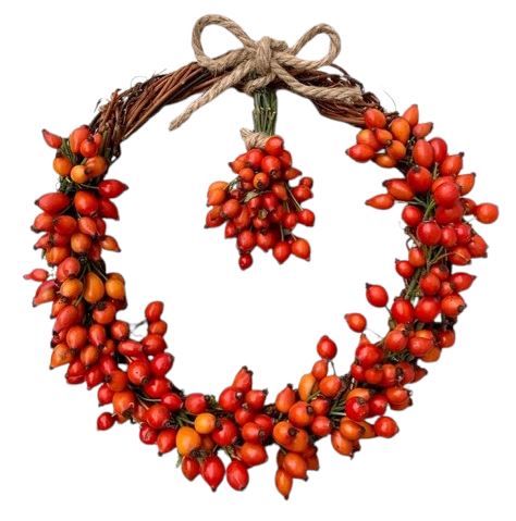 Rose Hips Berries Door Wreath