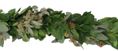 Salal and Populus with Berries Natural Green Garland